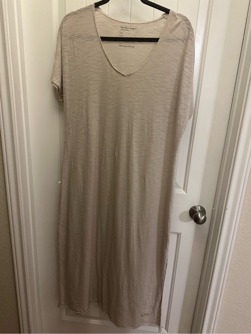 Poetically Correct Women's Chelsea Short Sleeve Long Dress with Quote